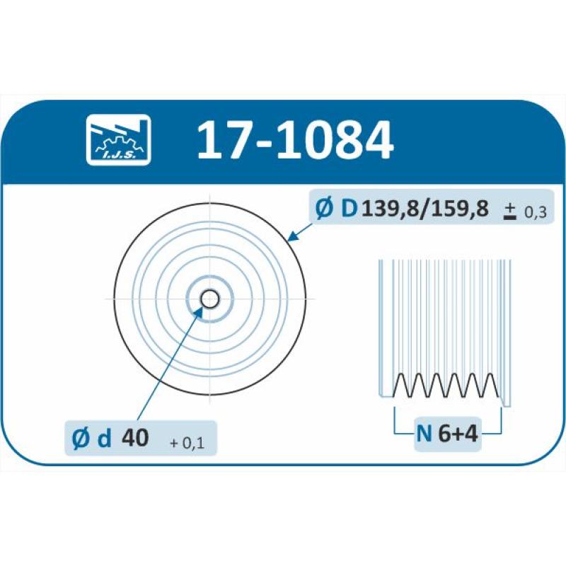 Poulie, vilebrequin IJS GROUP 17-1084 - Visuel 1