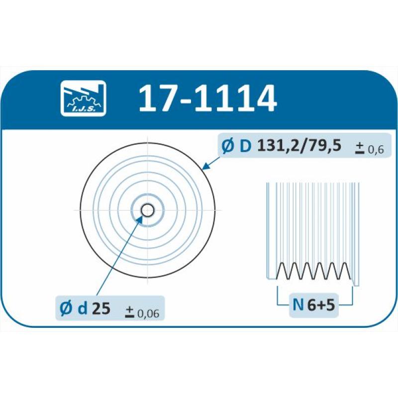 Poulie, vilebrequin IJS GROUP 17-1114 - Visuel 1