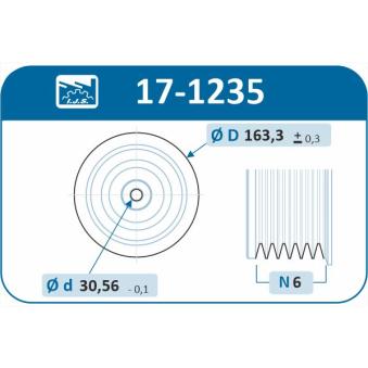 Poulie, vilebrequin IJS GROUP OEM 55210310