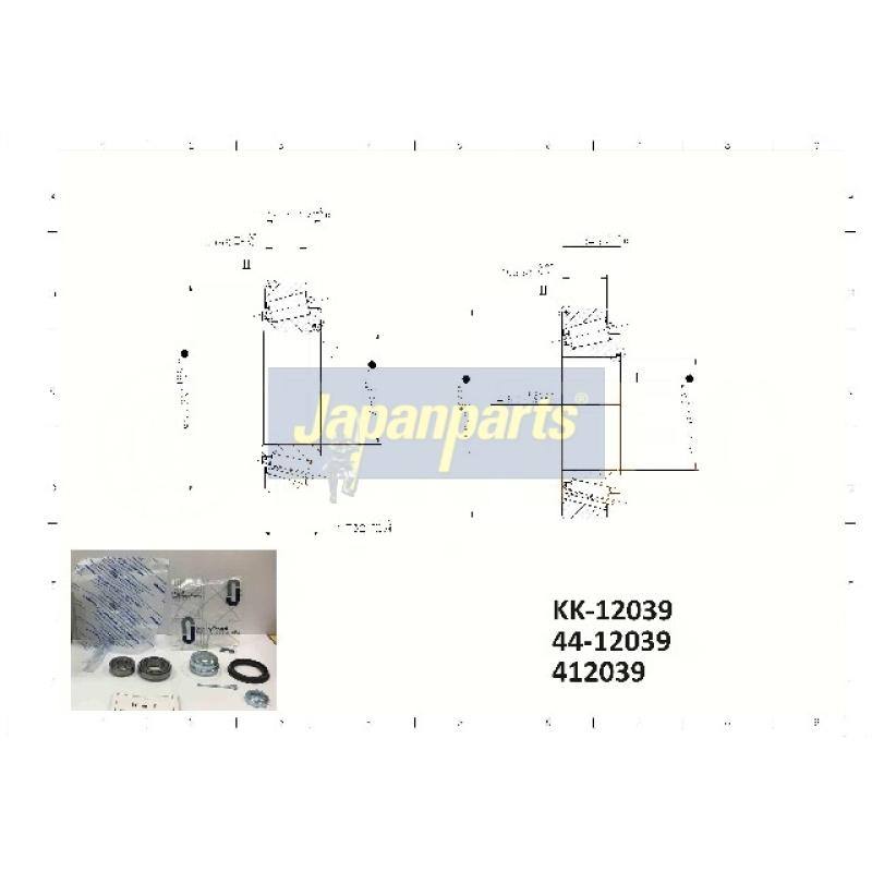 Roulement de roue avant JAPANPARTS KK-12039 - Visuel 1