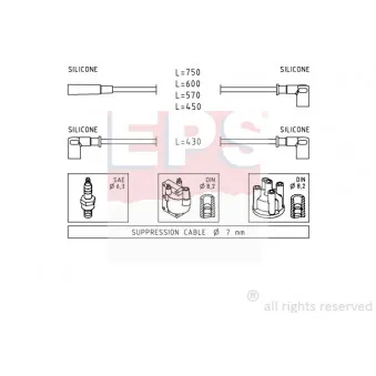 EPS 1.500.612 - Kit de câbles d'allumage