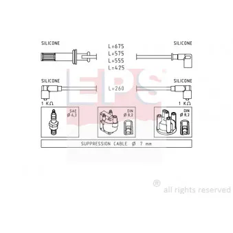 EPS 1.500.650 - Kit de câbles d'allumage