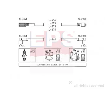 EPS 1.500.692 - Kit de câbles d'allumage
