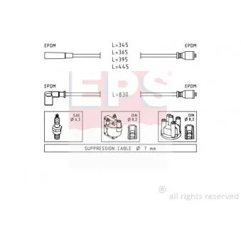 EPS 1.500.839 - Kit de câbles d'allumage