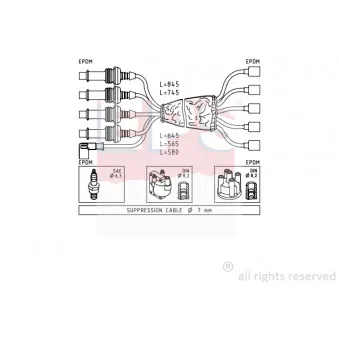 EPS 1.500.846 - Kit de câbles d'allumage