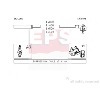 EPS 1.500.864 - Kit de câbles d'allumage