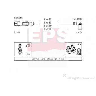 EPS 1.501.585 - Kit de câbles d'allumage