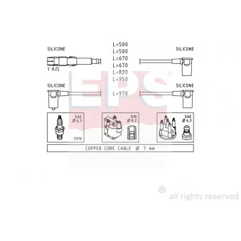 EPS 1.501.657 - Kit de câbles d'allumage