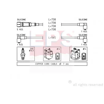 EPS 1.501.671 - Kit de câbles d'allumage