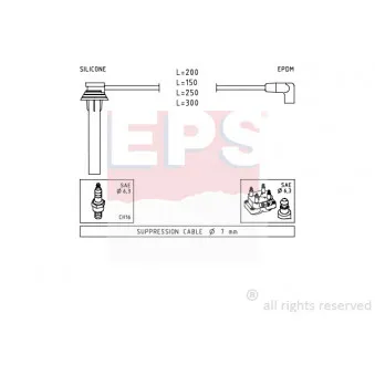 EPS 1.501.719 - Kit de câbles d'allumage