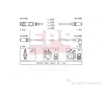 EPS 1.501.932 - Kit de câbles d'allumage
