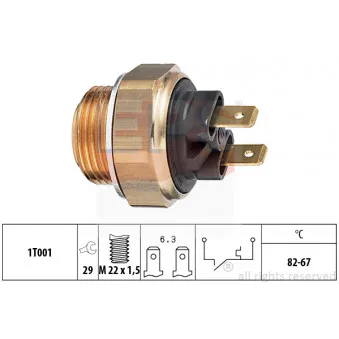 Interrupteur de température, ventilateur de radiateur EPS OEM 024212