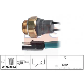 EPS 1.850.009 - Interrupteur de température, ventilateur de radiateur