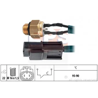 EPS 1.850.055 - Interrupteur de température, ventilateur de radiateur
