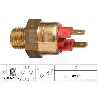 Interrupteur de température, ventilateur de radiateur EPS OEM 1364273