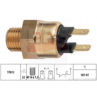 EPS 1.850.141 - Interrupteur de température, ventilateur de radiateur
