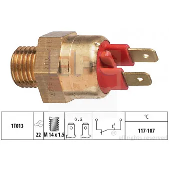 EPS 1.850.157 - Interrupteur de température, ventilateur de radiateur