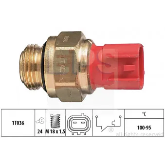 EPS 1.850.186 - Interrupteur de température, ventilateur de radiateur