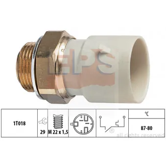 Interrupteur de température, ventilateur de radiateur EPS OEM 30873010