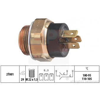 Interrupteur de température, ventilateur de radiateur EPS 1.850.619