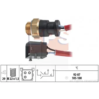 EPS 1.850.627 - Interrupteur de température, ventilateur de radiateur