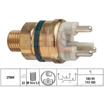 Interrupteur de température, ventilateur de radiateur EPS OEM A0065454524