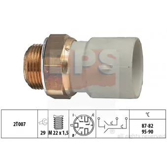 Interrupteur de température, ventilateur de radiateur EPS 1.850.645