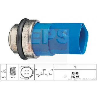 Interrupteur de température, ventilateur de radiateur EPS 1.850.692 pour MAN HOCL 1.9 TDI 4motion - 130cv