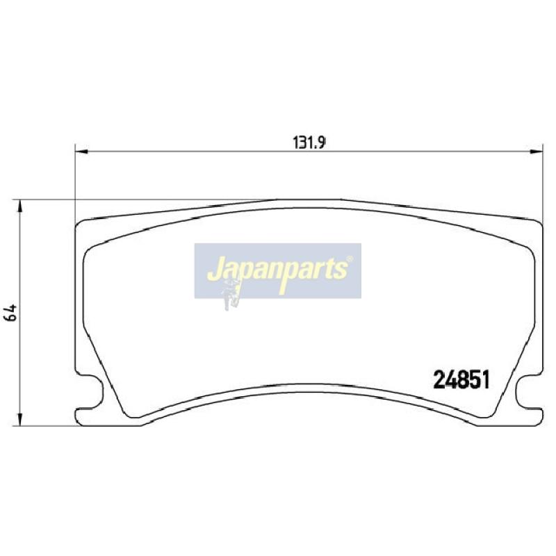 Jeu de 4 plaquettes de frein avant JAPANPARTS PA-0656AF - Visuel 1