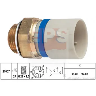 Interrupteur de température, ventilateur de radiateur EPS 1.850.701