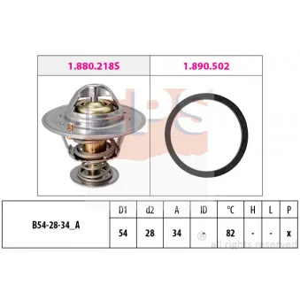 Thermostat d'eau EPS 1.880.218 pour NISSAN ECO-T 100,35 - 109cv