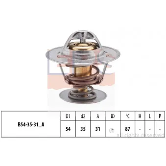 Thermostat d'eau EPS 1.880.223S pour AUDI A4 1.9 TDI - 116cv