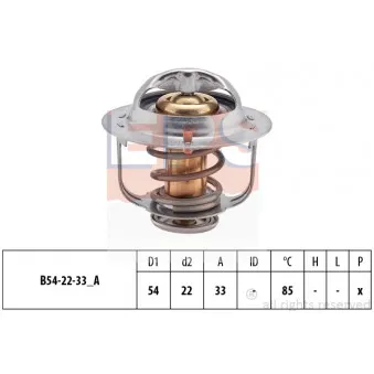 Thermostat d'eau EPS 1.880.224S pour OPEL ASTRA 1.7 DTI 16V - 75cv