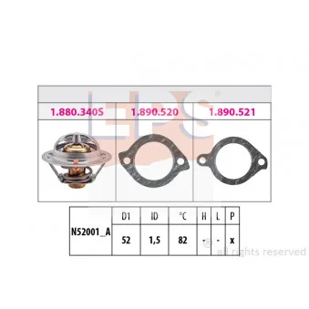 Thermostat d'eau EPS OEM 19300PB2023