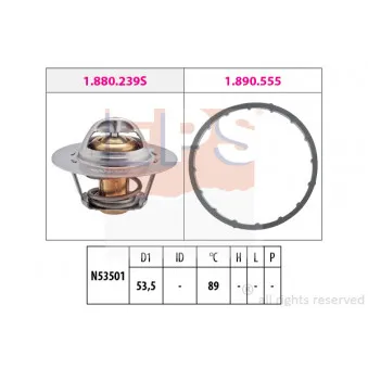 Thermostat d'eau EPS 1.880.291 pour RENAULT LAGUNA 1.8 - 95cv