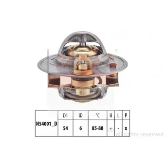 Thermostat d'eau EPS 1.880.378S pour OPEL CORSA 1.5 D - 50cv