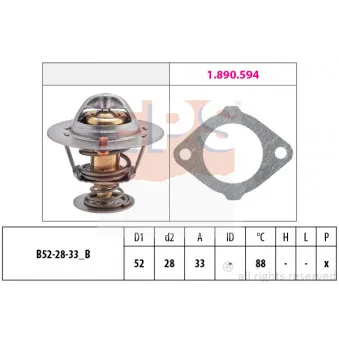Thermostat d'eau EPS OEM 1634187789000