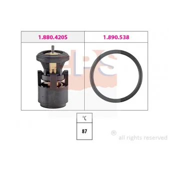 Thermostat d'eau EPS 1.880.420 pour VOLKSWAGEN GOLF 1.6 FSI - 110cv