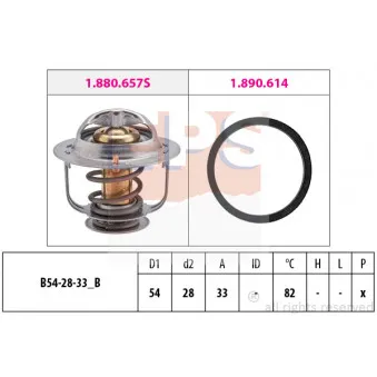 Thermostat d'eau EPS 1.880.449 pour NISSAN ECO-T 100,56 - 109cv