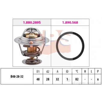Thermostat d'eau EPS 1.880.466 pour NISSAN ECO-T 100,56 - 109cv