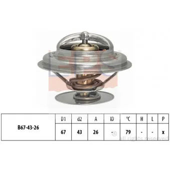 Thermostat d'eau EPS 1.880.578S pour IVECO STRALIS AT190S46P - 460cv