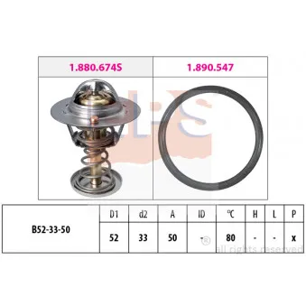 Thermostat d'eau EPS OEM 1338E8