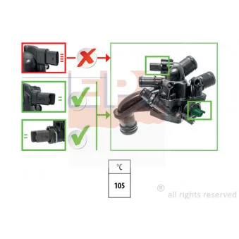 Thermostat, liquide de refroidissement EPS OEM 1336CE