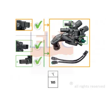 Thermostat, liquide de refroidissement EPS OEM 1336CE