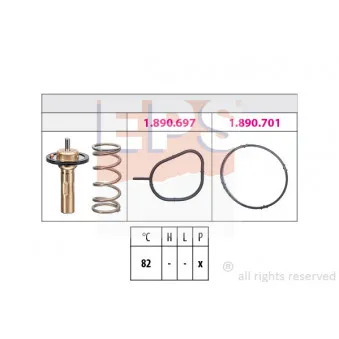 Thermostat d'eau EPS 1.880.961 pour FORD C-MAX 1.6 EcoBoost - 182cv