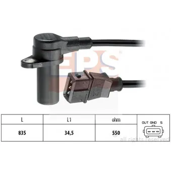 Capteur d'angle, vilebrequin EPS OEM 1238782