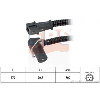 Capteur d'angle, vilebrequin EPS 1.953.185