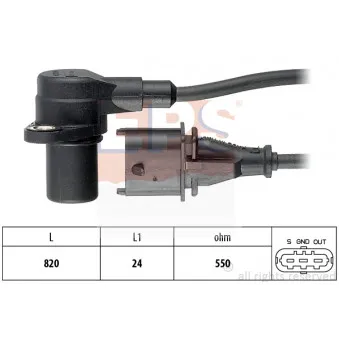 Capteur d'angle, vilebrequin EPS 1.953.234 pour CITROEN C4 Grand Picasso 2.0 16V OPC - 160cv