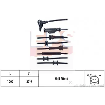 Capteur, vitesse de roue EPS 1.960.020 pour FIAT PANDA 1.1 - 54cv