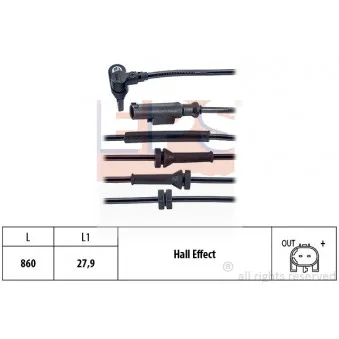 Capteur, vitesse de roue EPS OEM 55700425